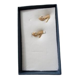 Gold High Heel Earrings